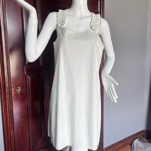 NWT Zara white leathery dress sz M